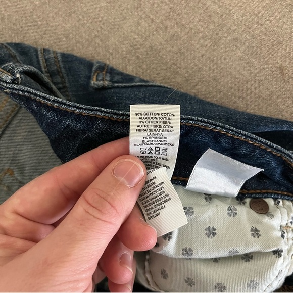 Lucky Brand Lolita Skinny Jeans with Crochet Accents Dark Wash Mid Rise 10 / 30 - Picture 10 of 13